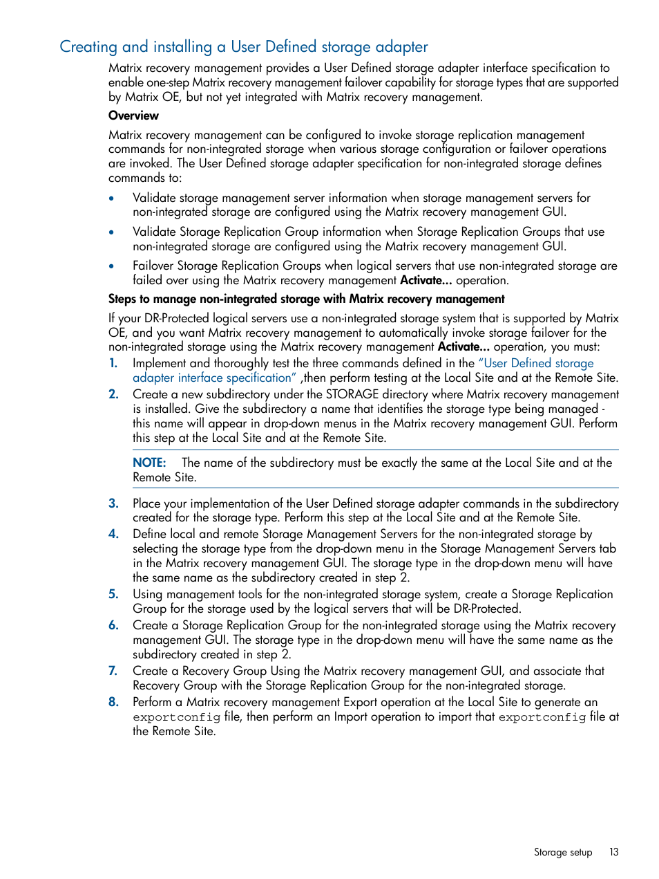 Creating and | HP Matrix Operating Environment Software User Manual | Page 13 / 58