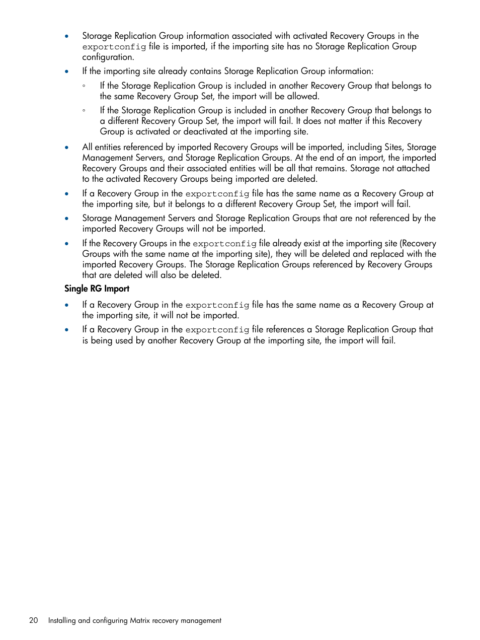 HP Matrix Operating Environment Software User Manual | Page 20 / 58