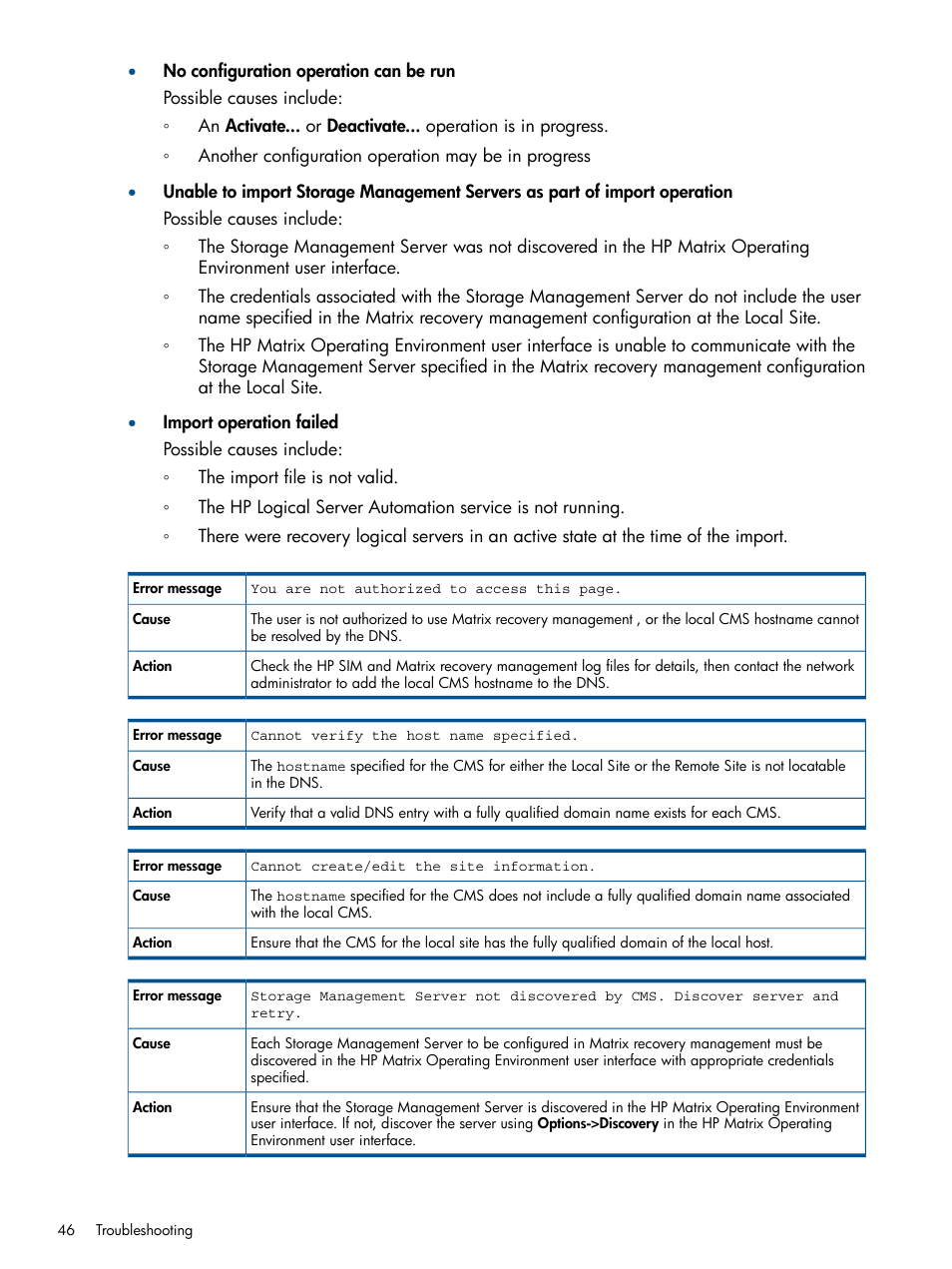 HP Matrix Operating Environment Software User Manual | Page 46 / 58