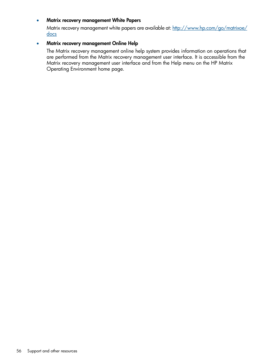 HP Matrix Operating Environment Software User Manual | Page 56 / 58
