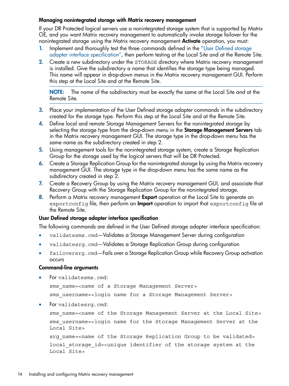 HP Matrix Operating Environment Software User Manual | Page 14 / 71