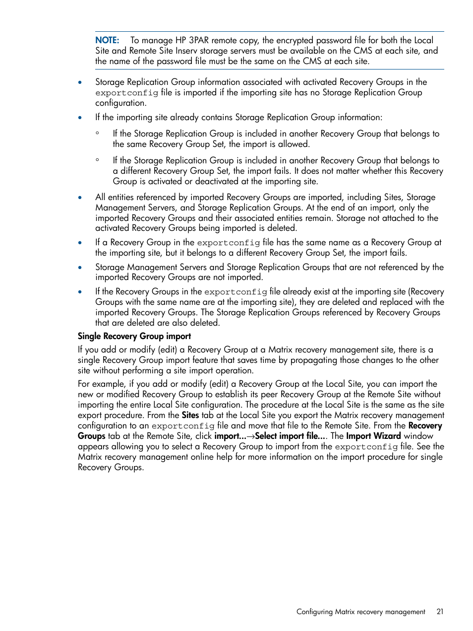 HP Matrix Operating Environment Software User Manual | Page 21 / 71