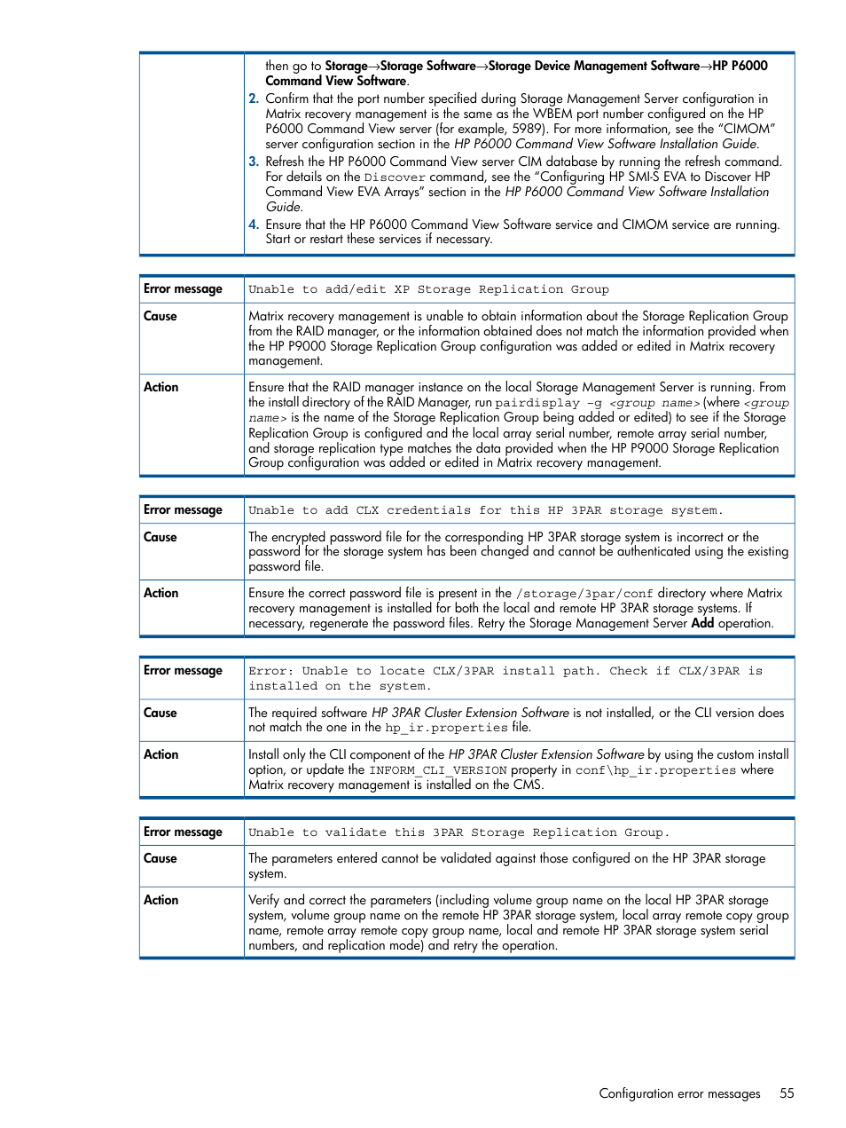 HP Matrix Operating Environment Software User Manual | Page 55 / 71