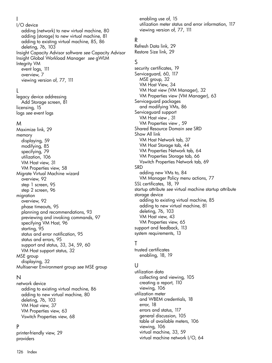 HP Matrix Operating Environment Software User Manual | Page 126 / 128