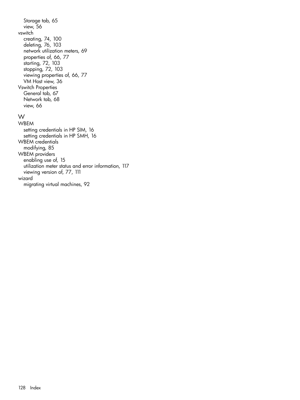 HP Matrix Operating Environment Software User Manual | Page 128 / 128