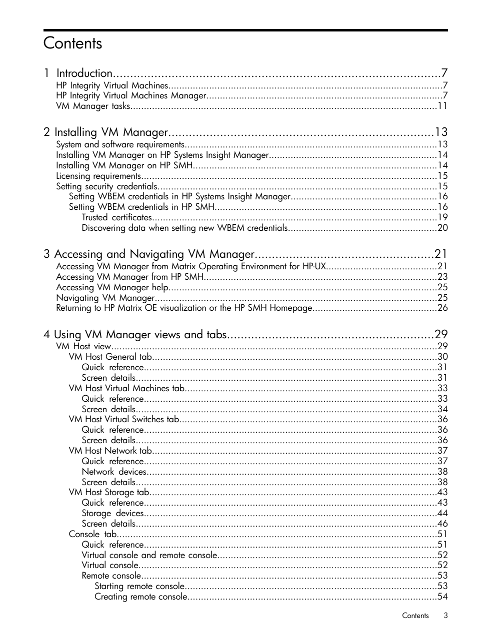 HP Matrix Operating Environment Software User Manual | Page 3 / 128