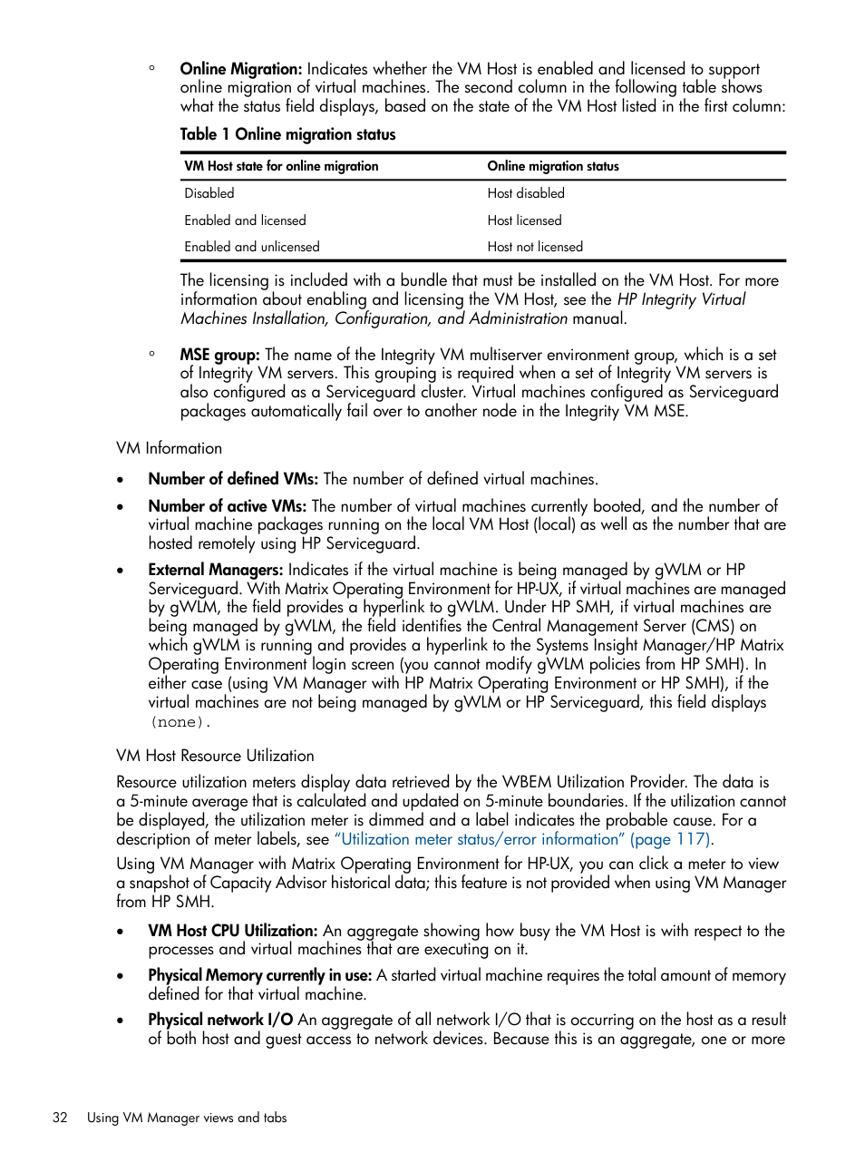 HP Matrix Operating Environment Software User Manual | Page 32 / 128