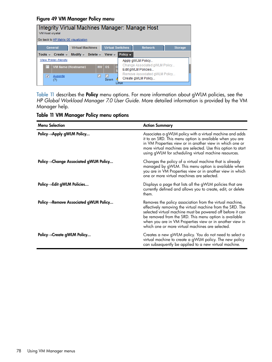 Figure 49 | HP Matrix Operating Environment Software User Manual | Page 78 / 128