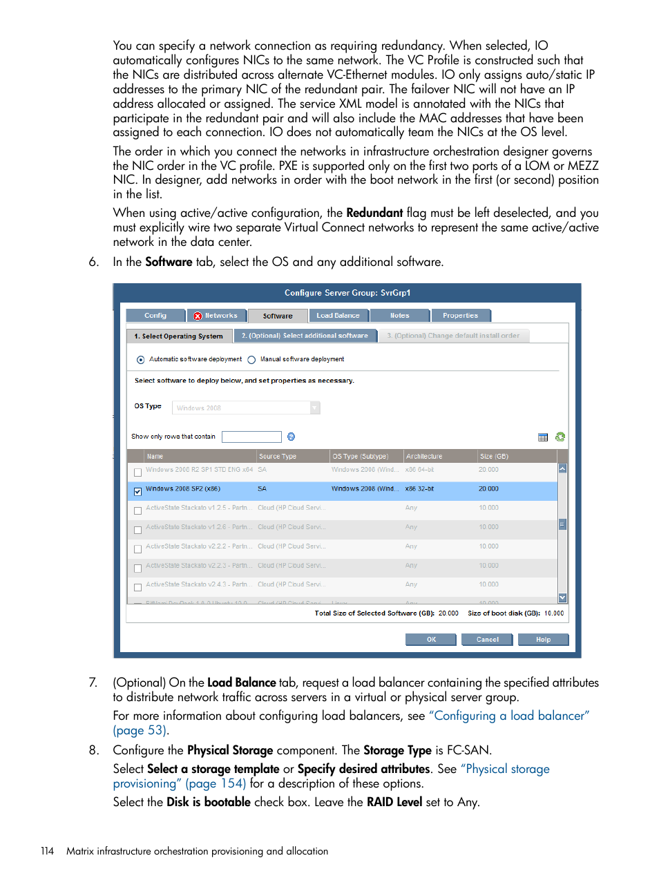 HP Matrix Operating Environment Software User Manual | Page 114 / 232