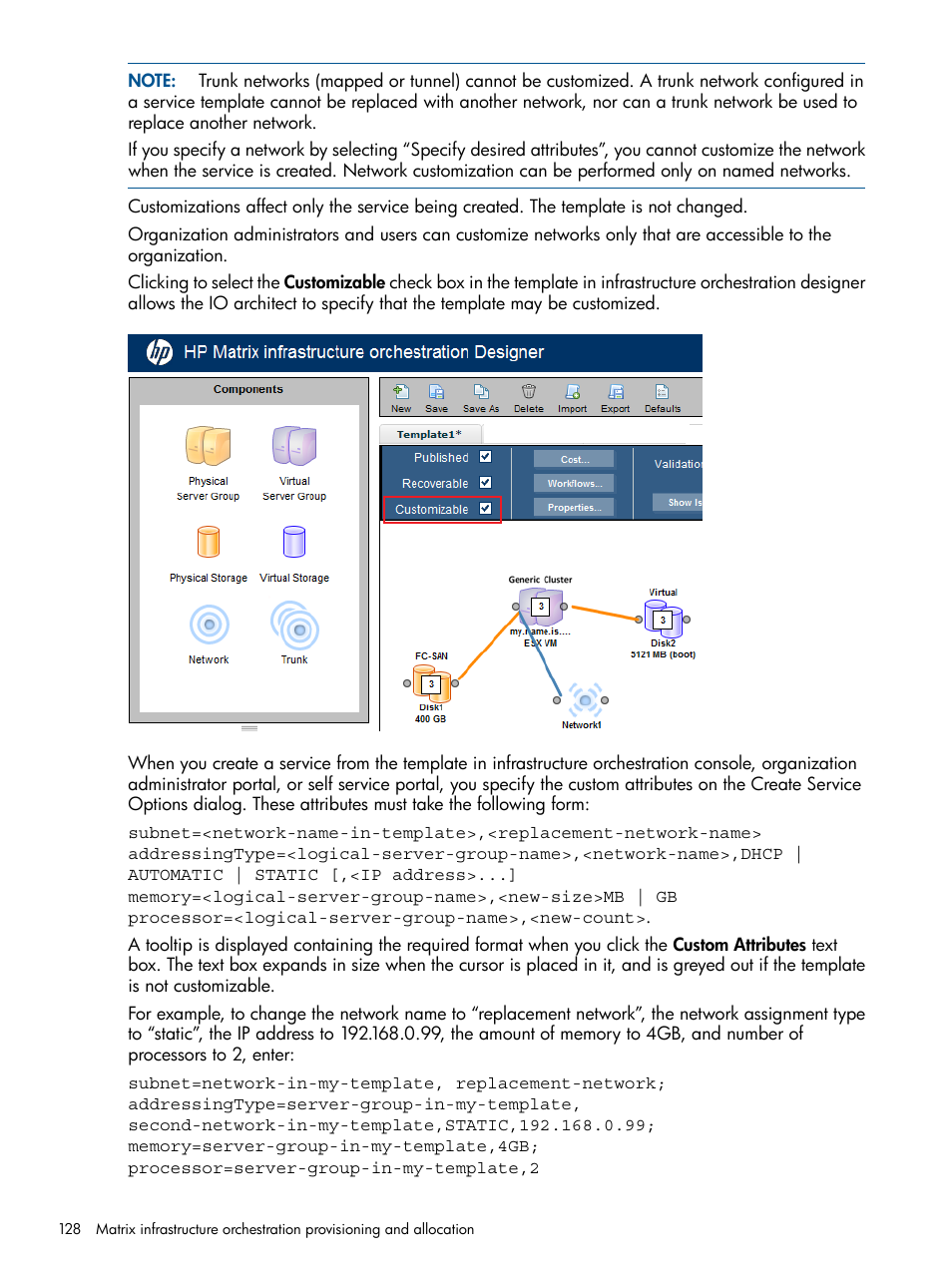 HP Matrix Operating Environment Software User Manual | Page 128 / 232
