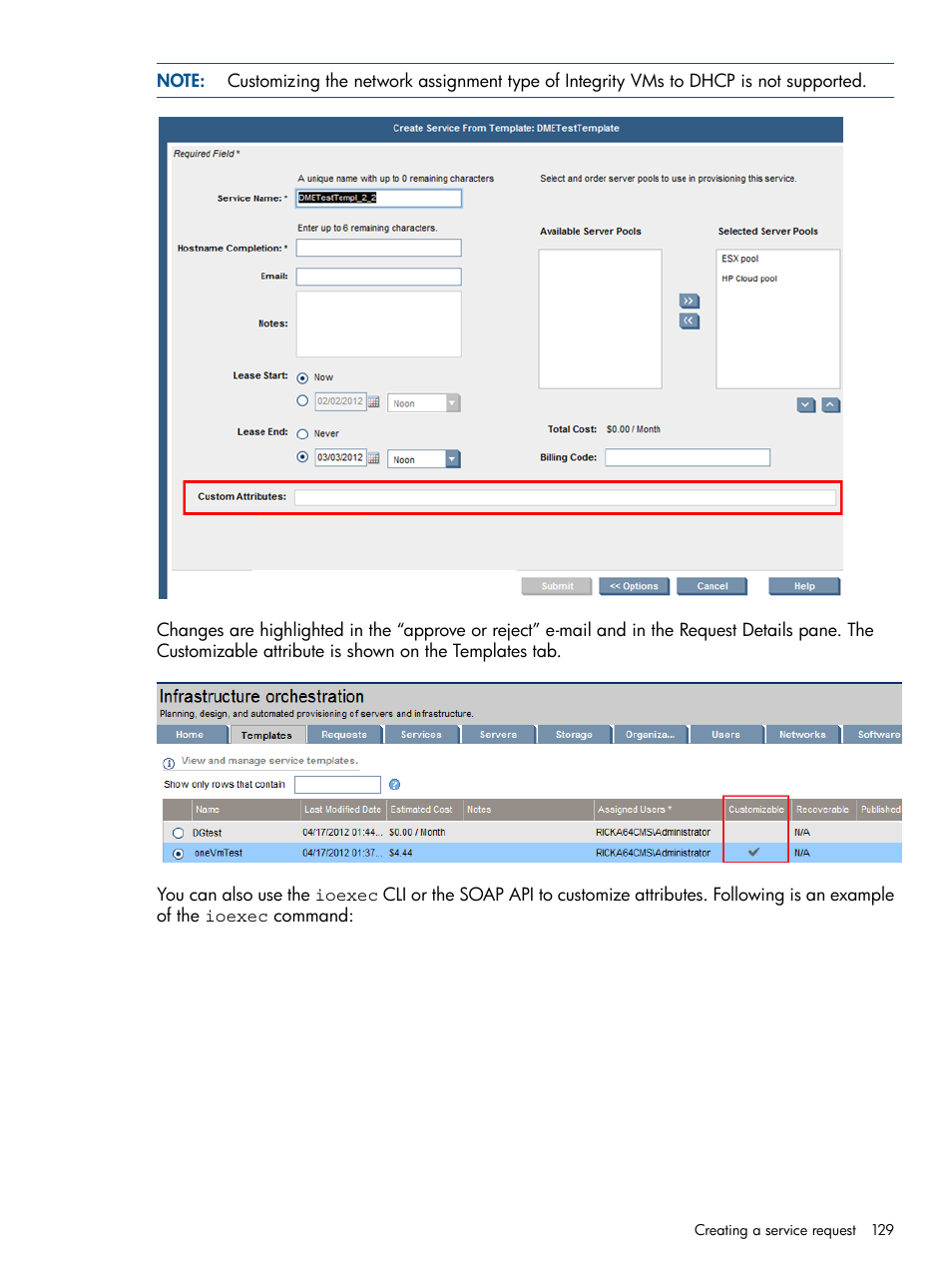 HP Matrix Operating Environment Software User Manual | Page 129 / 232