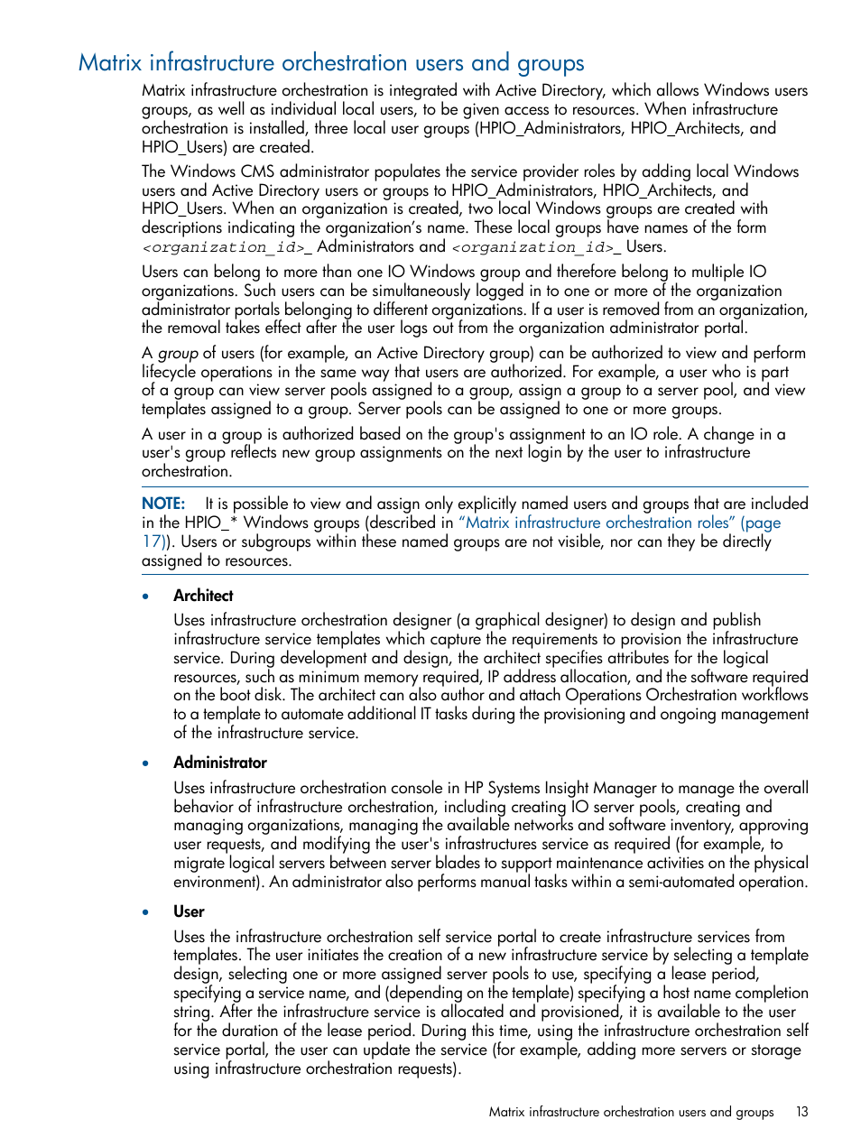 HP Matrix Operating Environment Software User Manual | Page 13 / 232