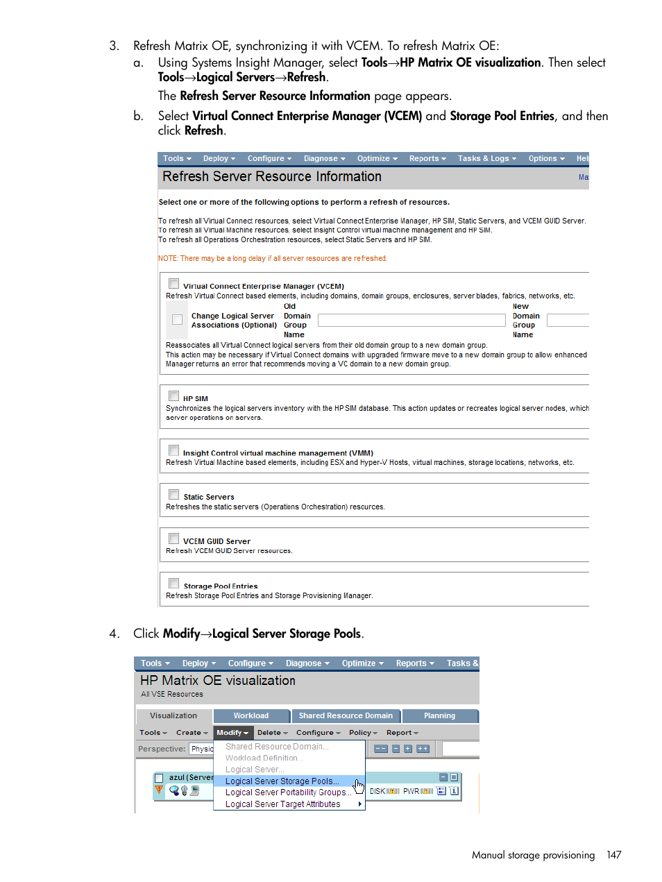 HP Matrix Operating Environment Software User Manual | Page 147 / 232