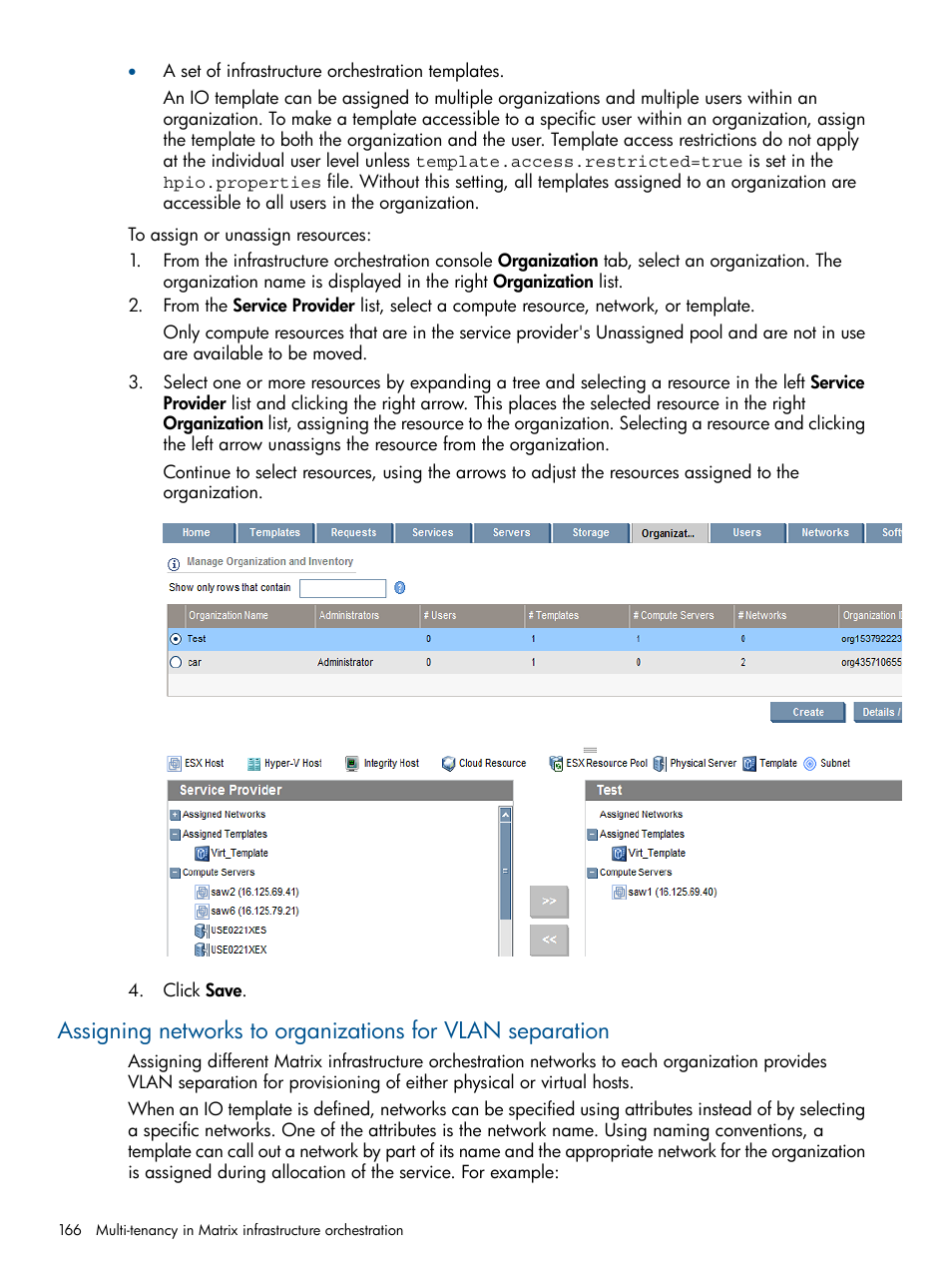 HP Matrix Operating Environment Software User Manual | Page 166 / 232