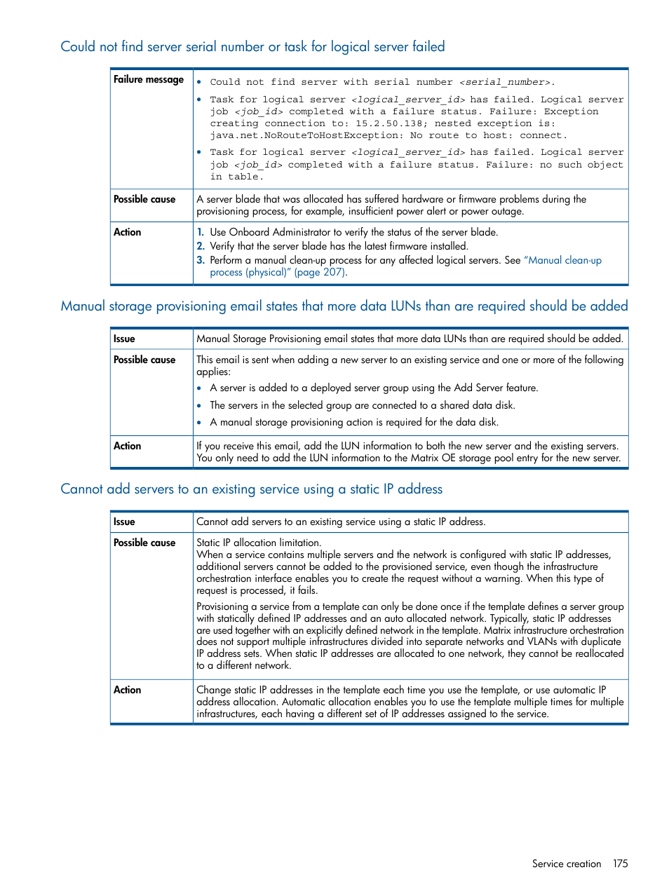 HP Matrix Operating Environment Software User Manual | Page 175 / 232