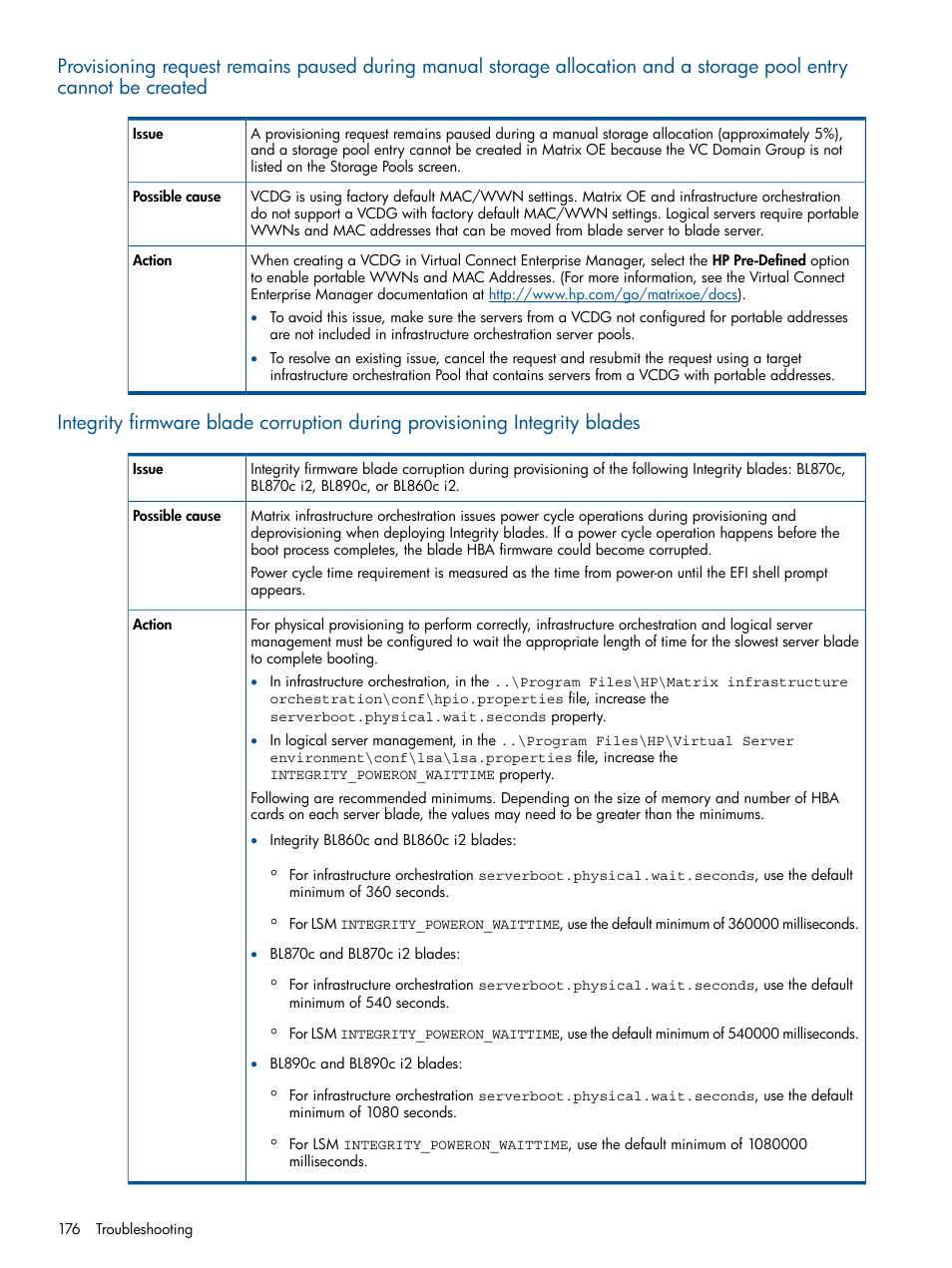 HP Matrix Operating Environment Software User Manual | Page 176 / 232