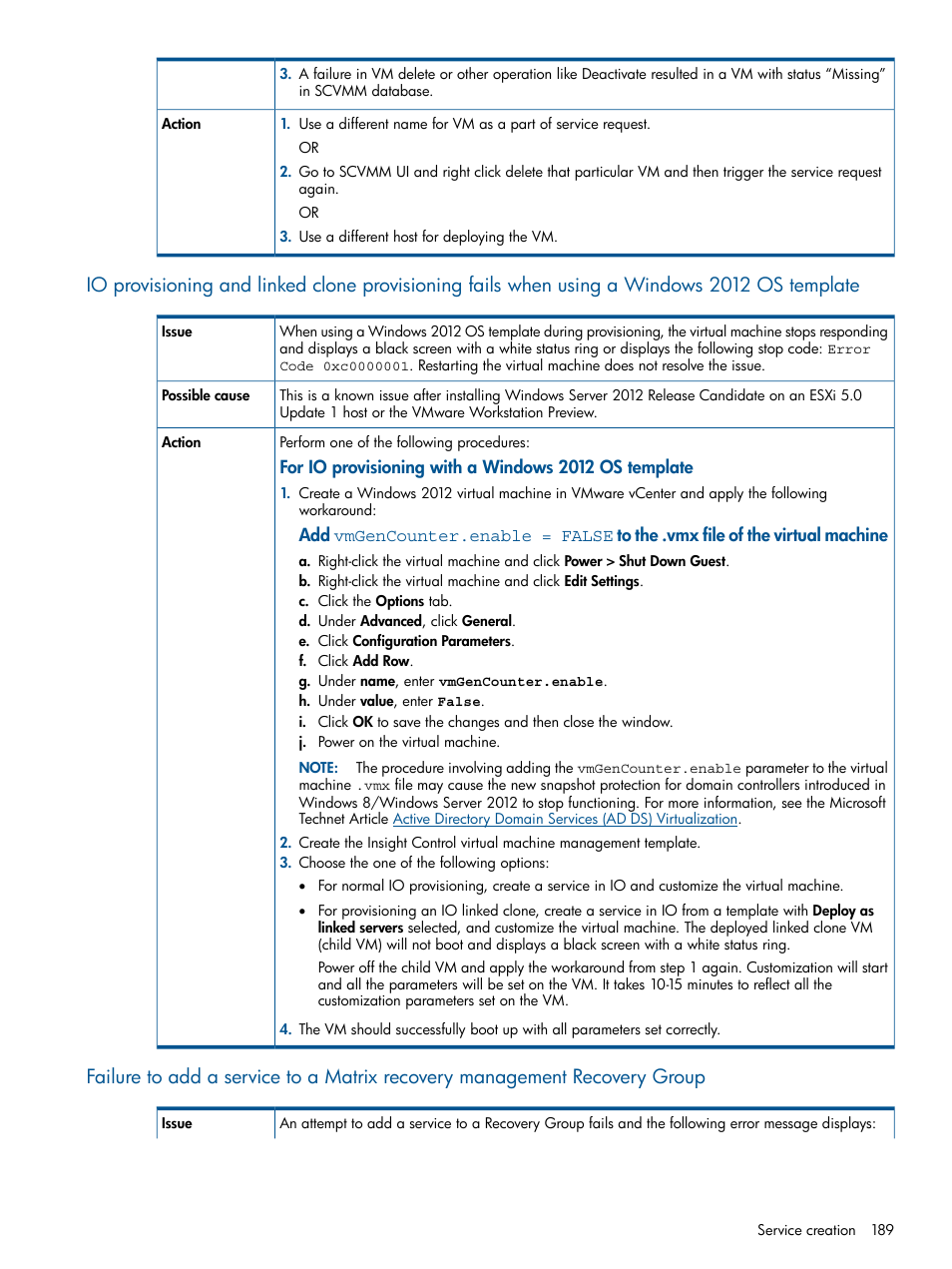 HP Matrix Operating Environment Software User Manual | Page 189 / 232