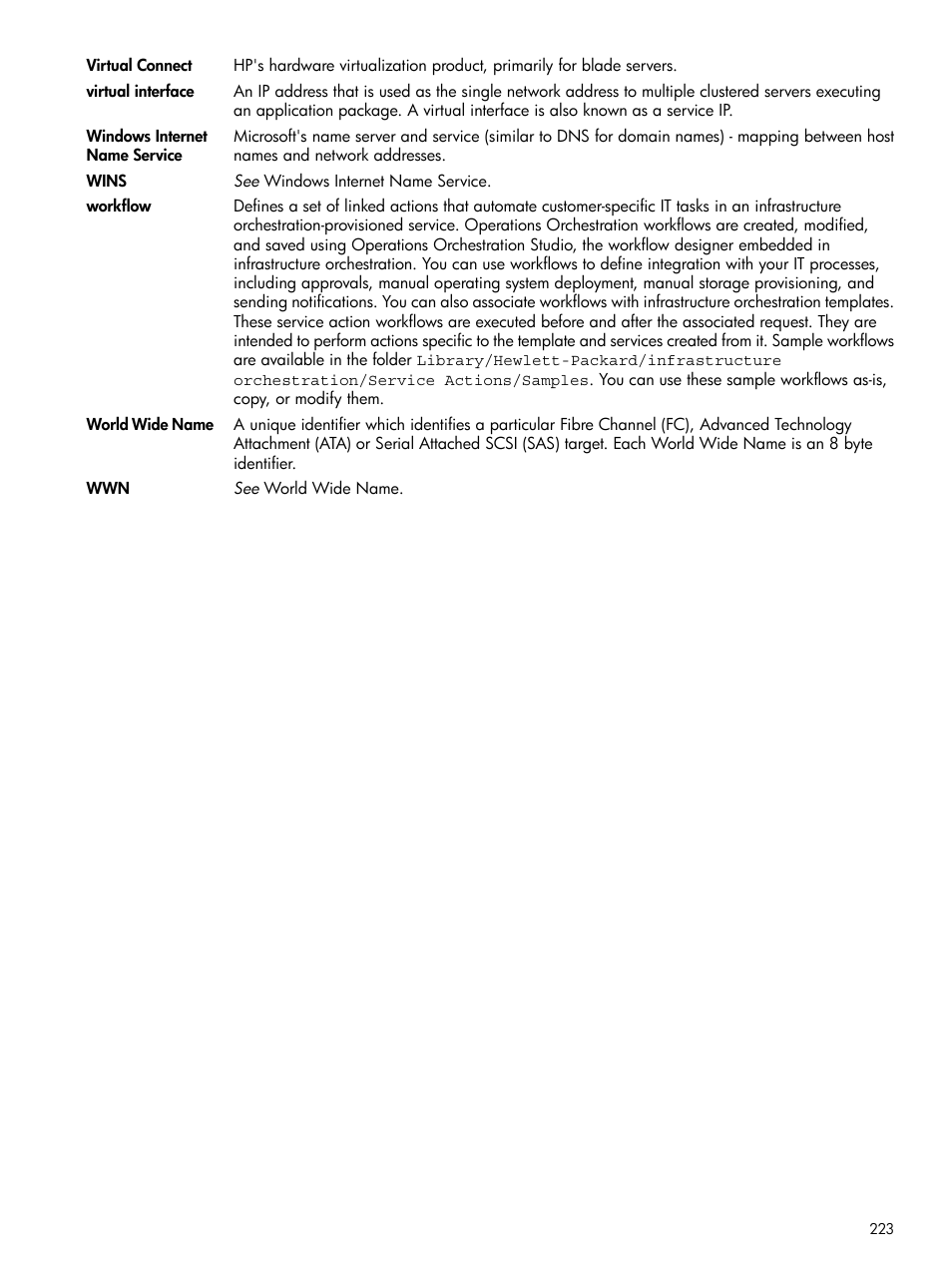 HP Matrix Operating Environment Software User Manual | Page 223 / 232