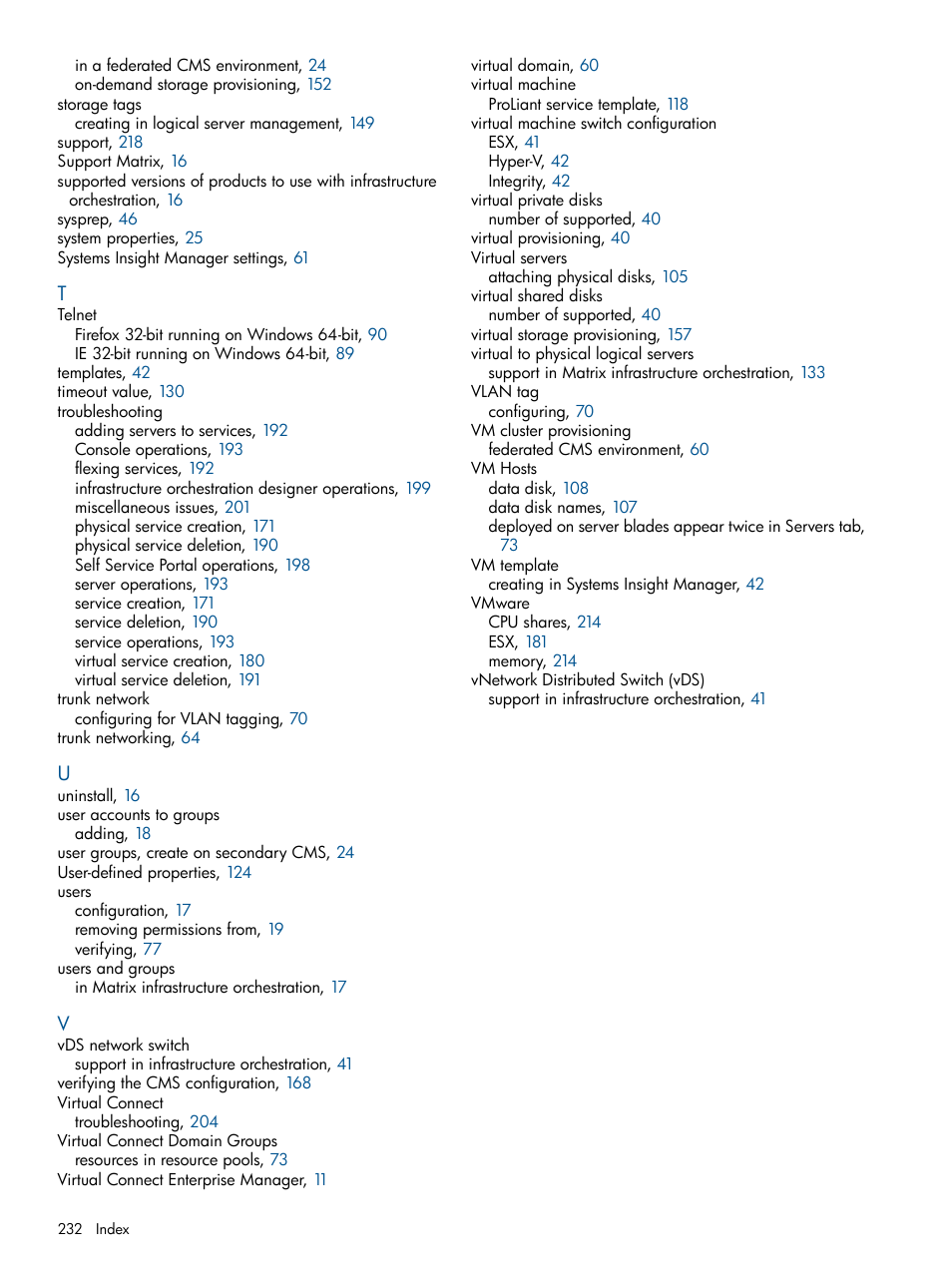 HP Matrix Operating Environment Software User Manual | Page 232 / 232