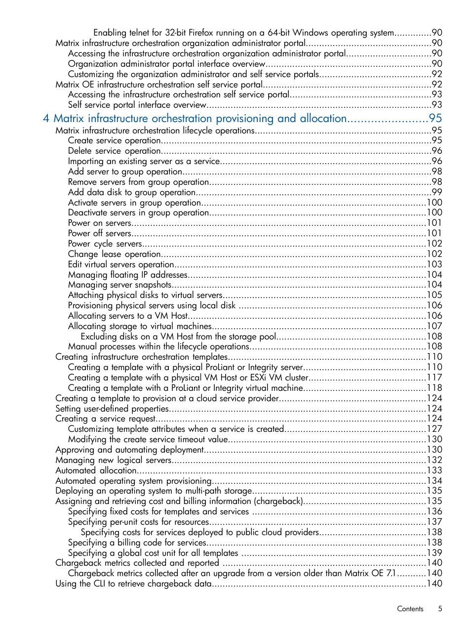 HP Matrix Operating Environment Software User Manual | Page 5 / 232