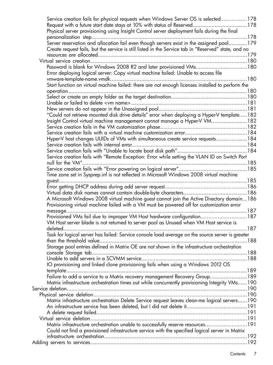 HP Matrix Operating Environment Software User Manual | Page 7 / 232