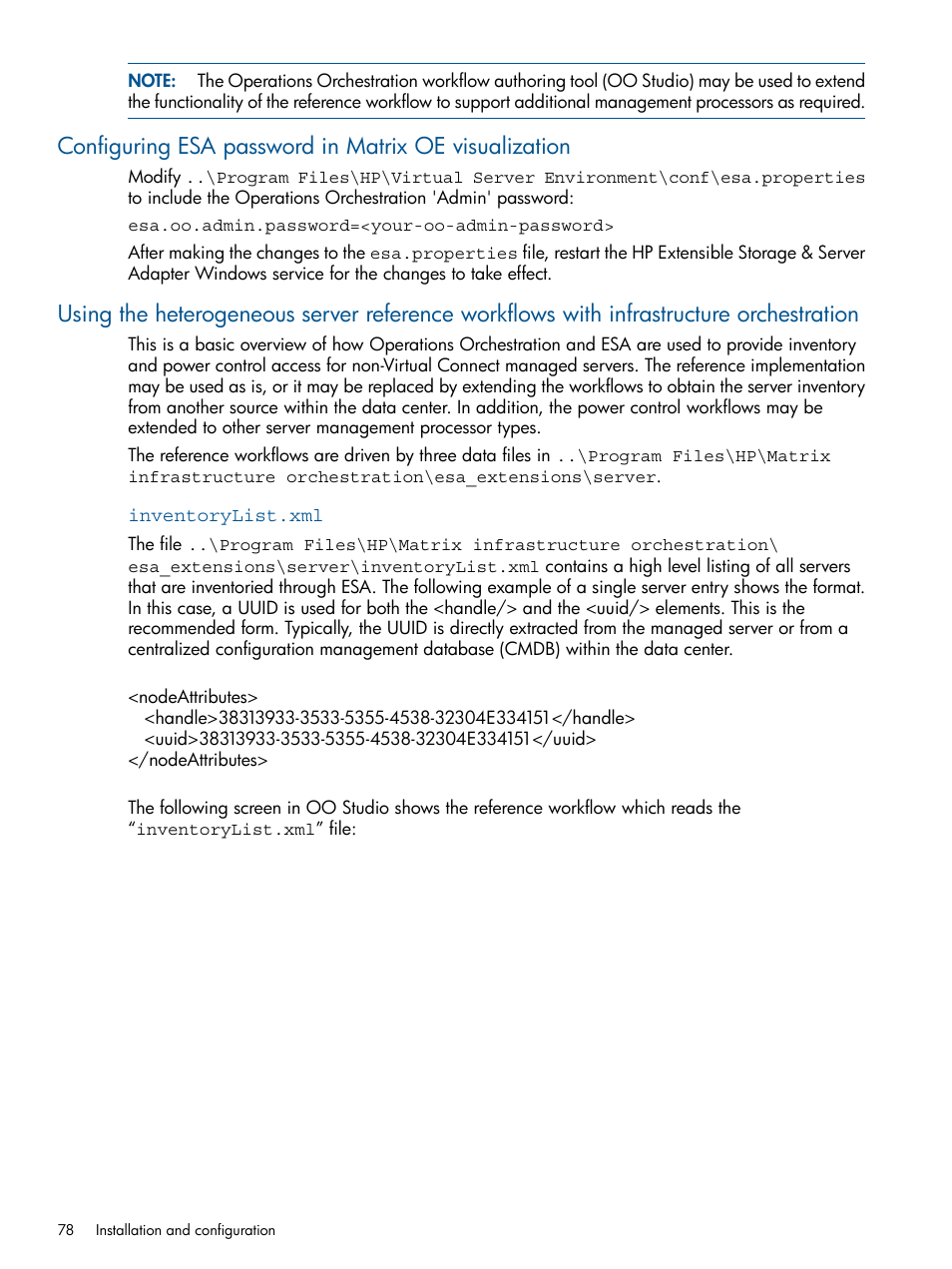 HP Matrix Operating Environment Software User Manual | Page 78 / 232