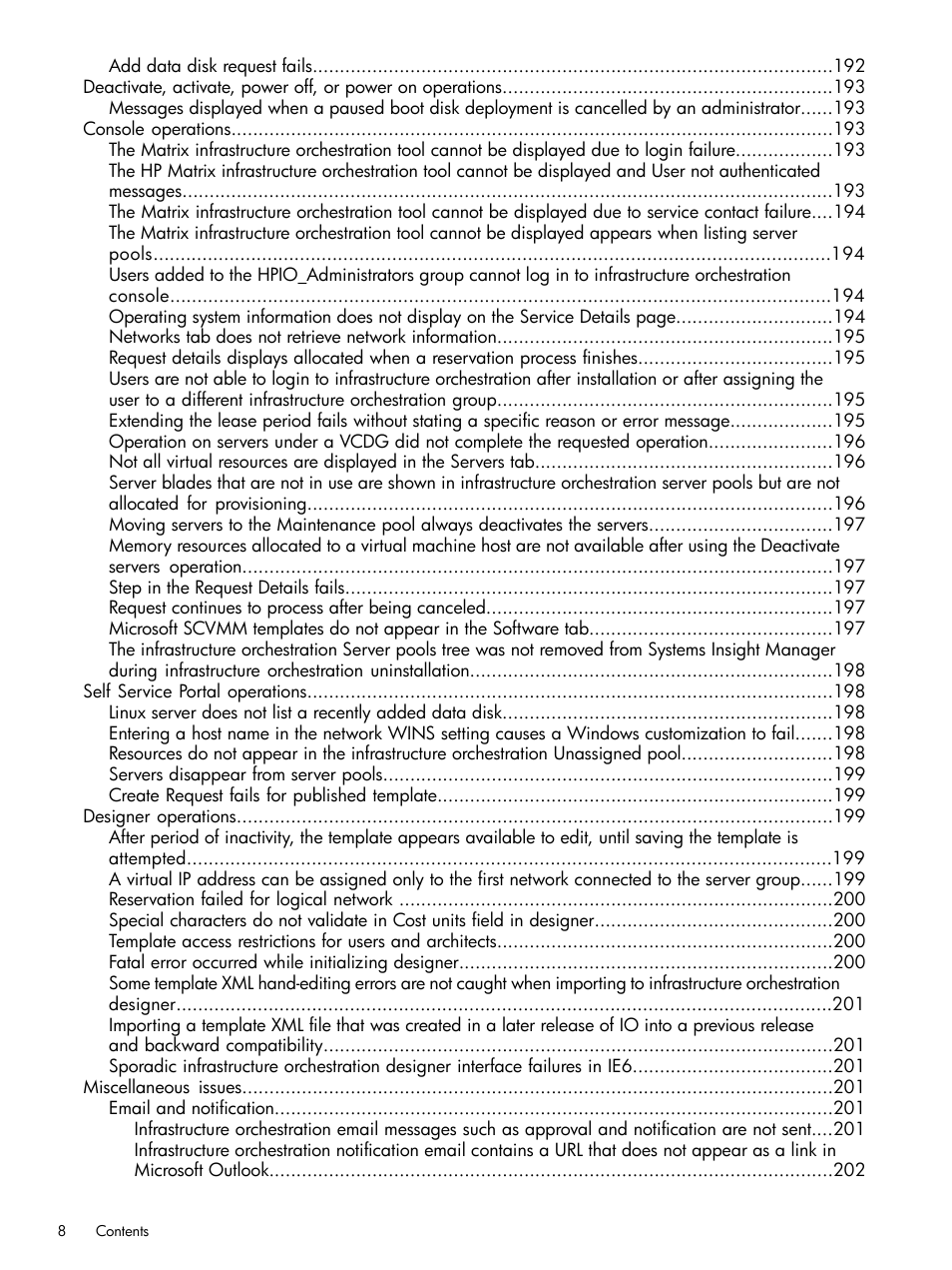 HP Matrix Operating Environment Software User Manual | Page 8 / 232