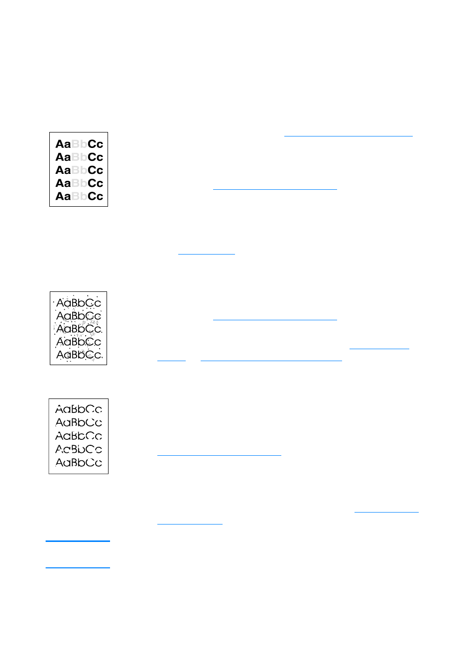 Improving print quality, Light print or fade, Toner specks | Dropouts | HP Laserjet 1200 User Manual | Page 122 / 278
