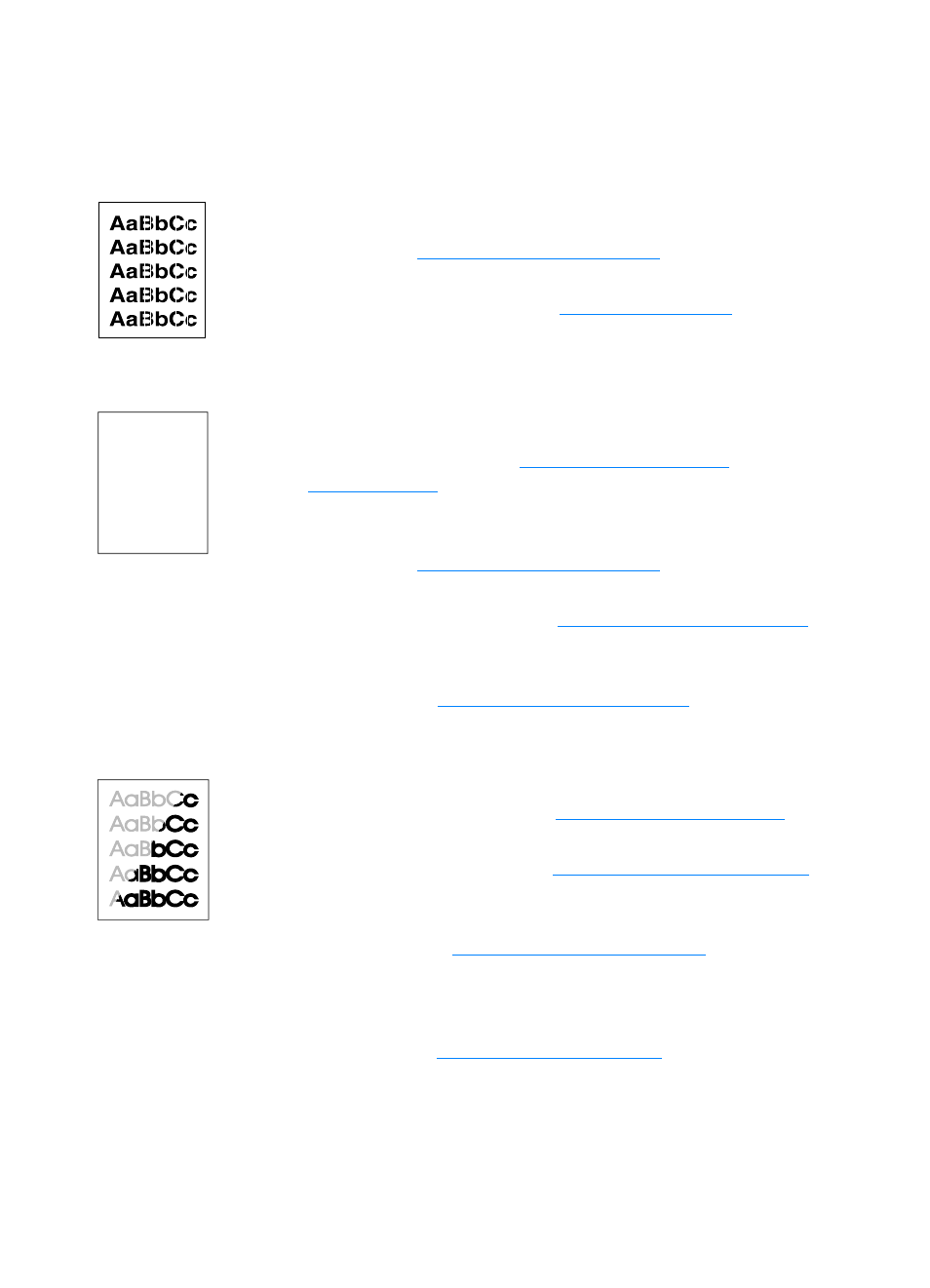 Identifying and correcting copy/scan defects, Vertical white stripes, Blank pages | Too light or dark | HP Laserjet 1200 User Manual | Page 153 / 278