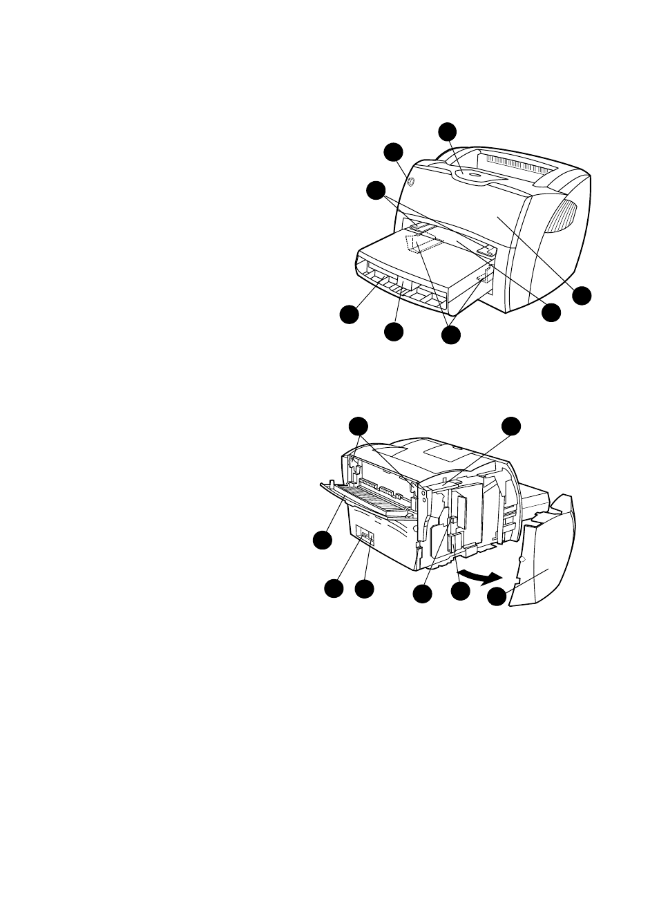 Identifying the printer’s components | HP Laserjet 1200 User Manual | Page 16 / 278
