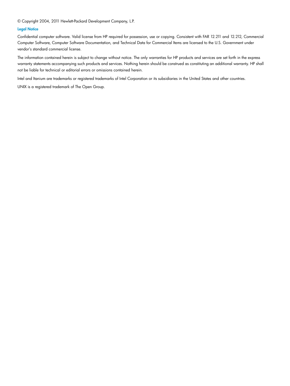HP Matrix Operating Environment Software User Manual | Page 2 / 66