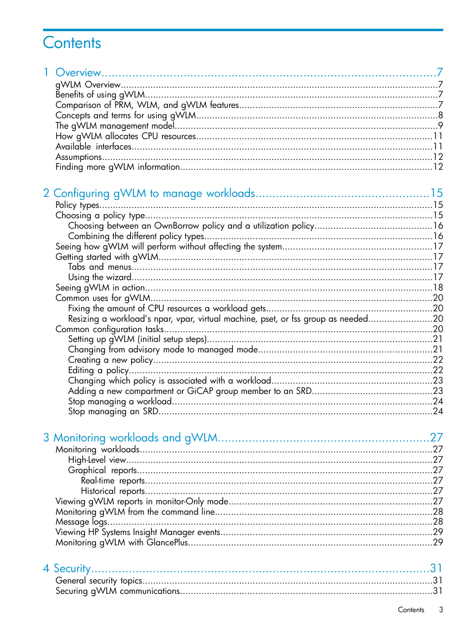 HP Matrix Operating Environment Software User Manual | Page 3 / 66