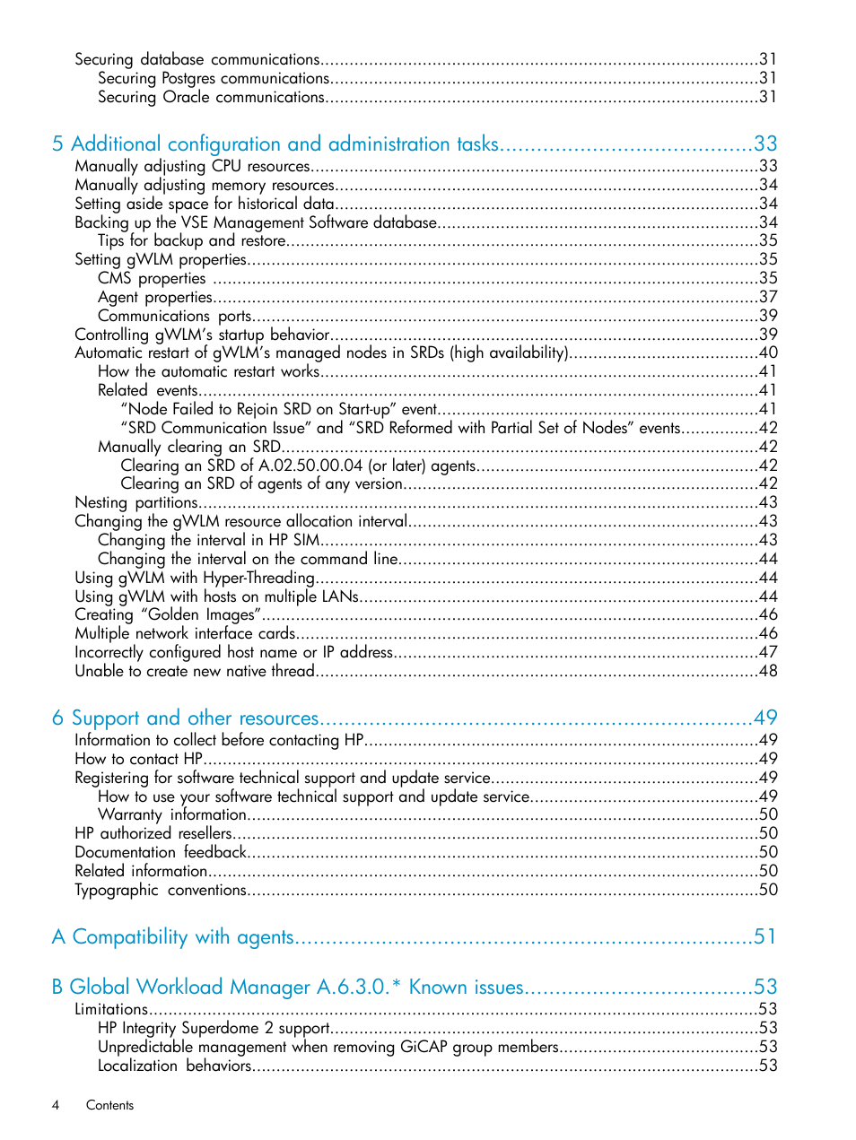 6 support and other resources | HP Matrix Operating Environment Software User Manual | Page 4 / 66