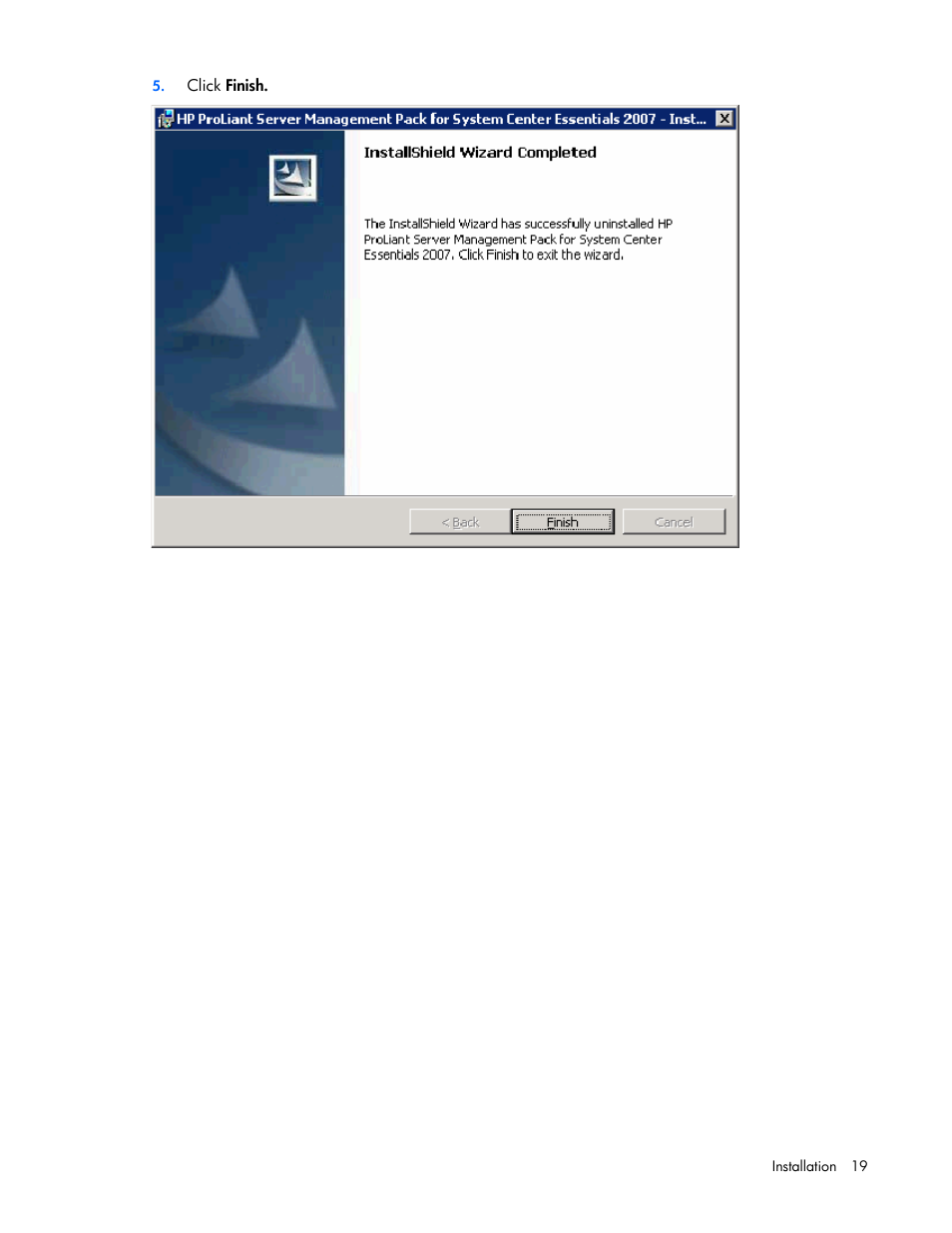 HP Server Management Packs for Microsoft System Center Essentials User Manual | Page 19 / 86