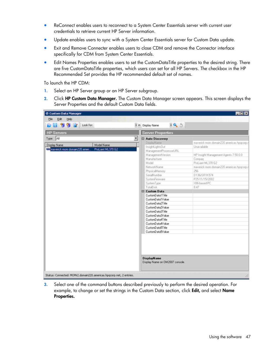 HP Server Management Packs for Microsoft System Center Essentials User Manual | Page 47 / 86