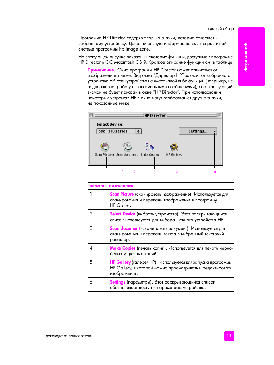 HP PSC 1315 'все в одном' User Manual | Page 19 / 84