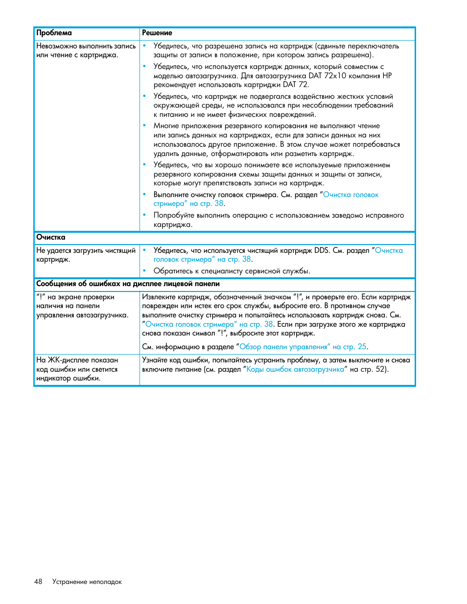 HP Ленточный автозагрузчик HP StorageWorks DAT 72x10 User Manual | Page 48 / 58