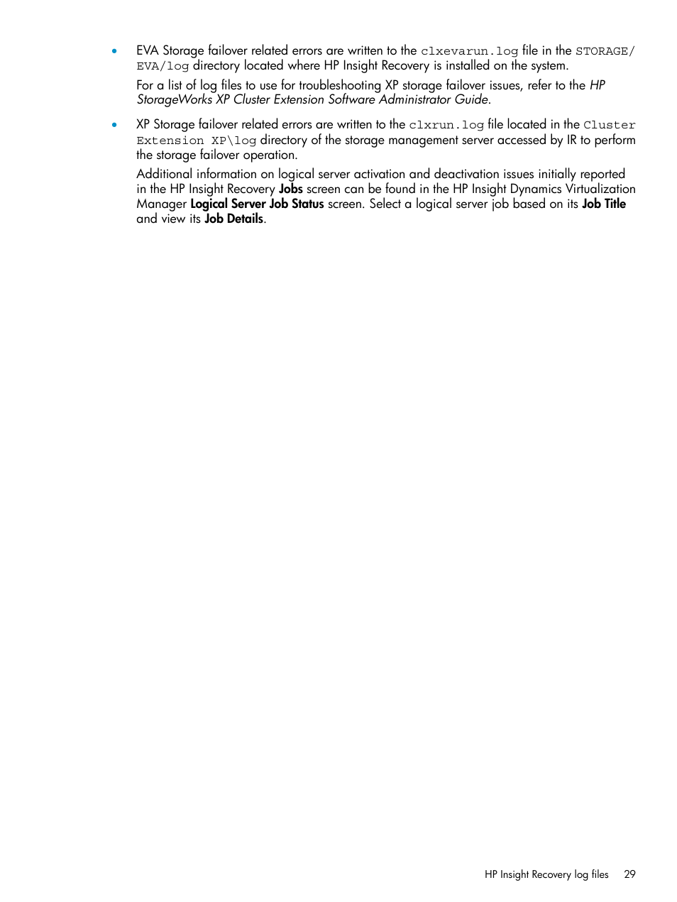 HP Matrix Operating Environment Software User Manual | Page 29 / 33