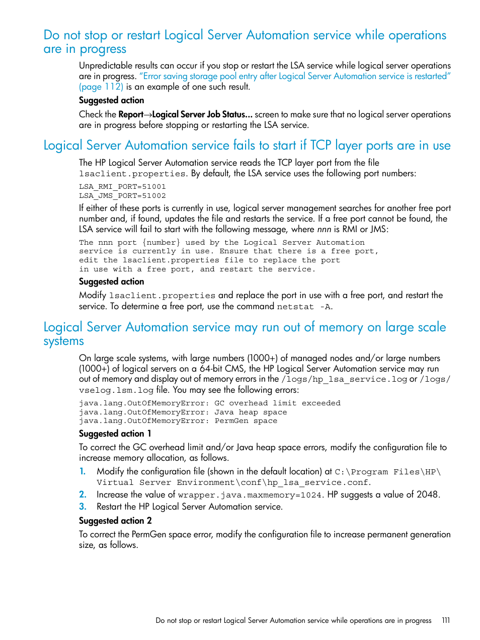 HP Matrix Operating Environment Software User Manual | Page 111 / 136