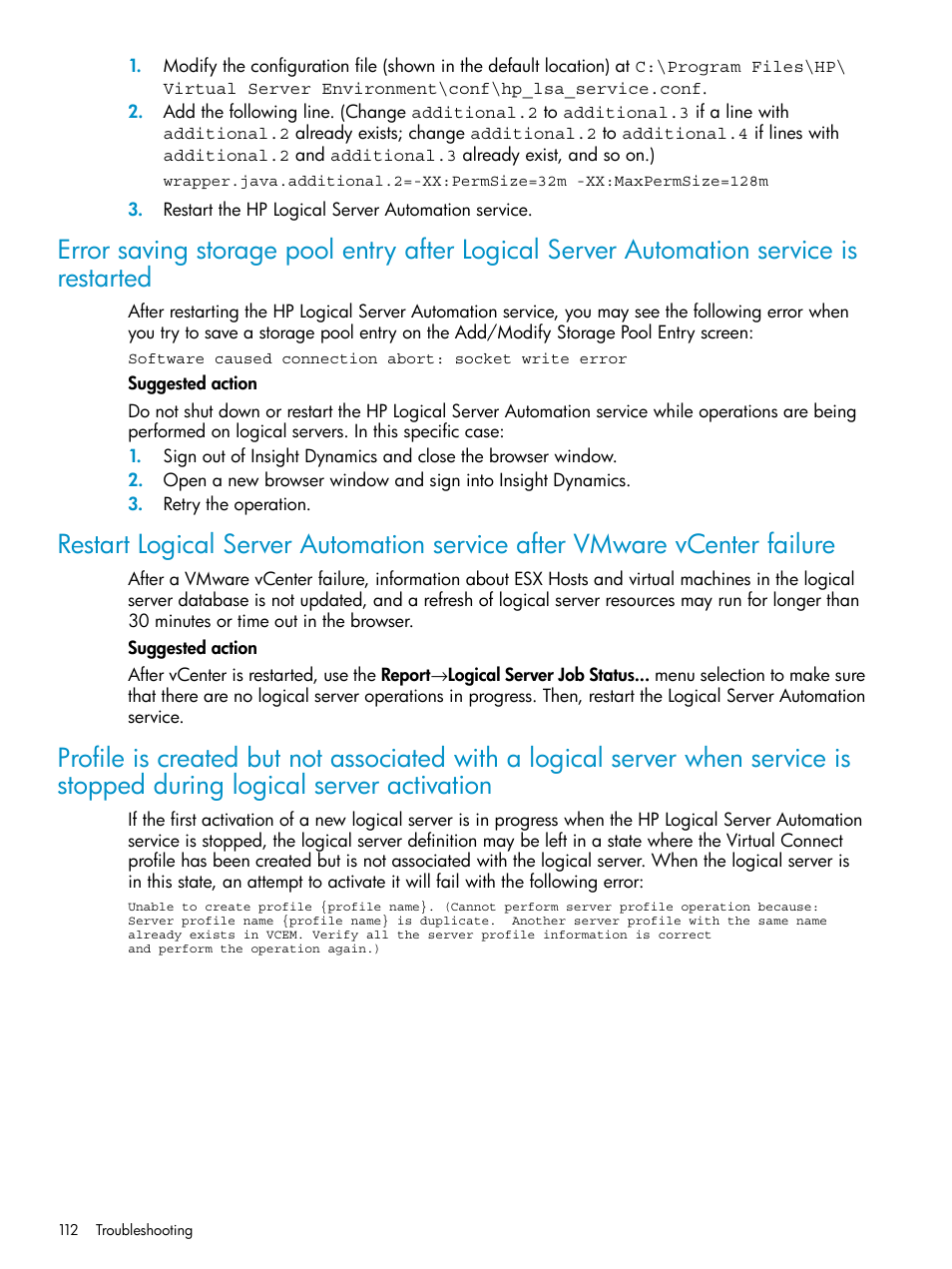 HP Matrix Operating Environment Software User Manual | Page 112 / 136