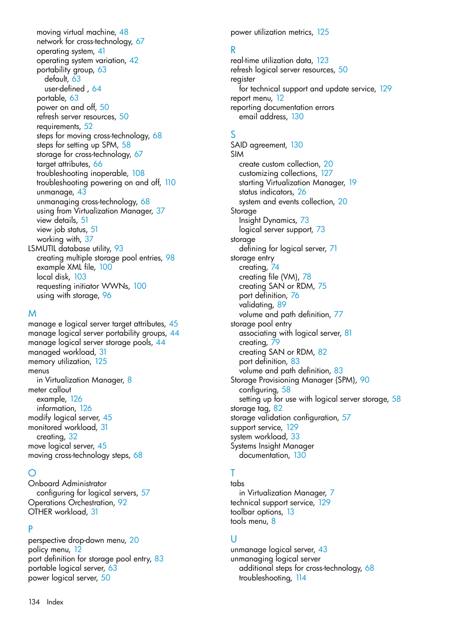 HP Matrix Operating Environment Software User Manual | Page 134 / 136