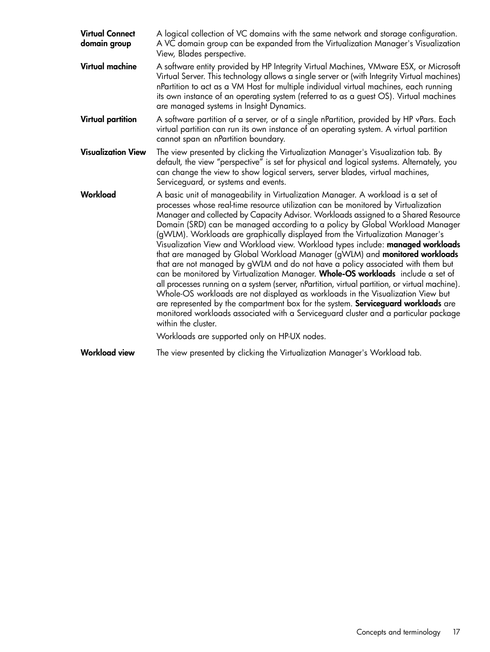HP Matrix Operating Environment Software User Manual | Page 17 / 136