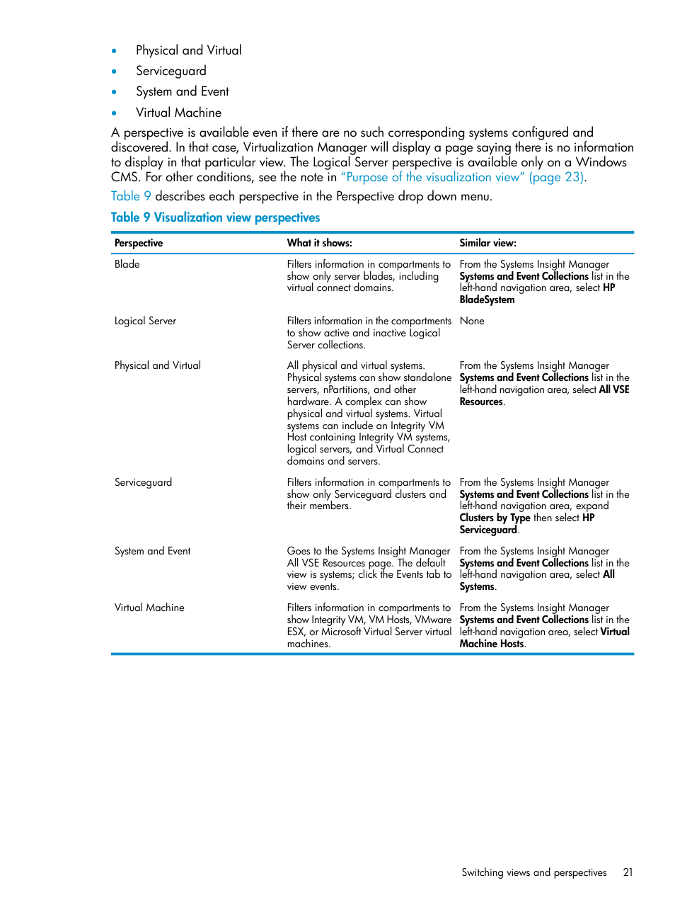 HP Matrix Operating Environment Software User Manual | Page 21 / 136