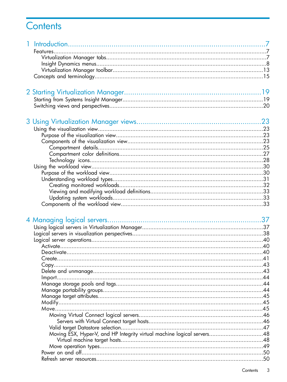 HP Matrix Operating Environment Software User Manual | Page 3 / 136