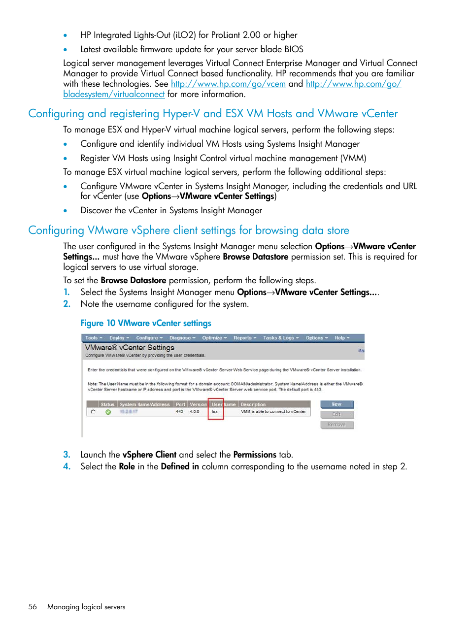 HP Matrix Operating Environment Software User Manual | Page 56 / 136