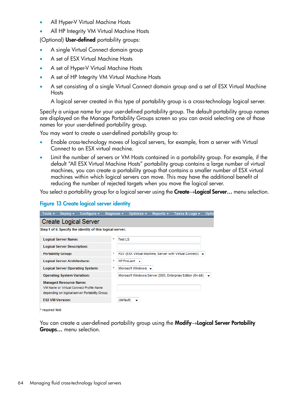 HP Matrix Operating Environment Software User Manual | Page 64 / 136