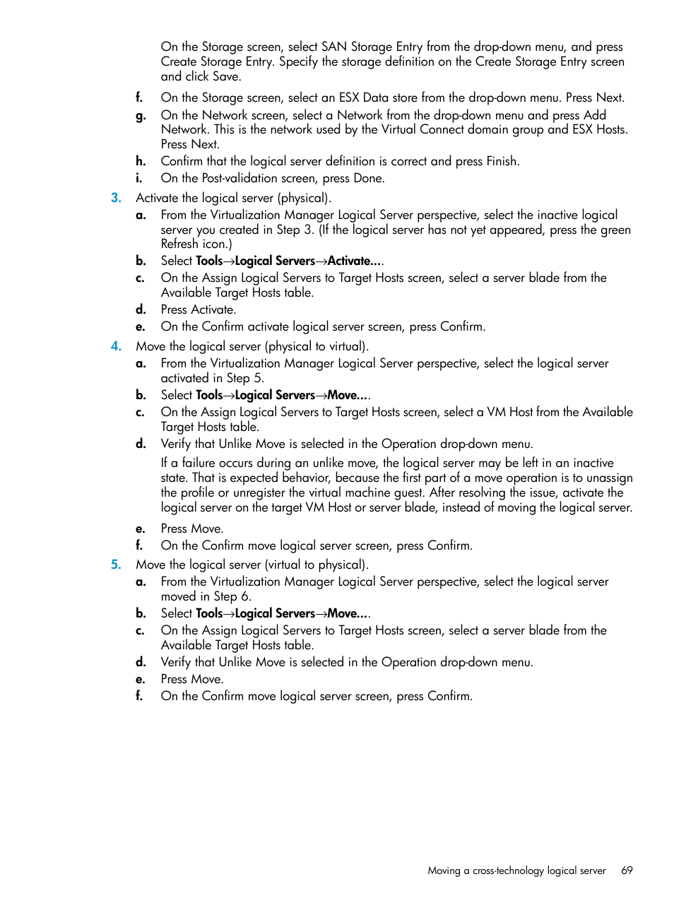 HP Matrix Operating Environment Software User Manual | Page 69 / 136