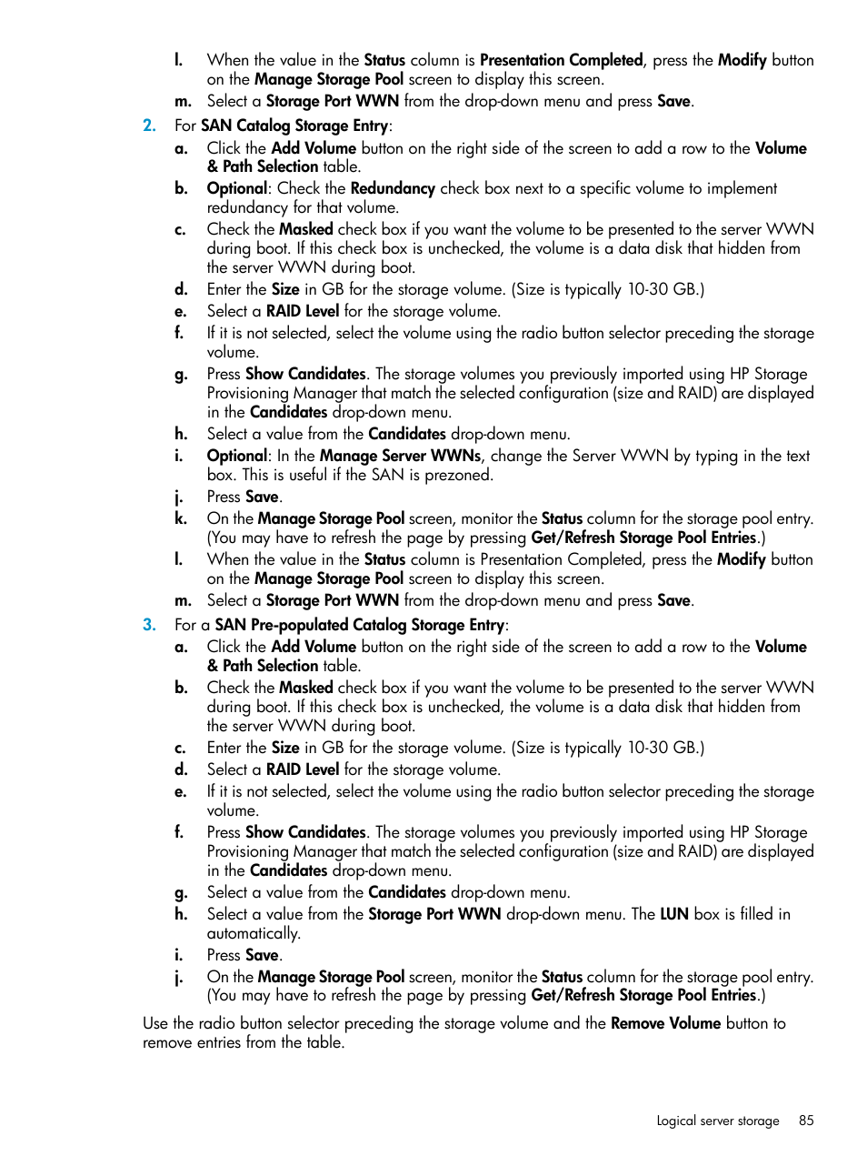 HP Matrix Operating Environment Software User Manual | Page 85 / 136