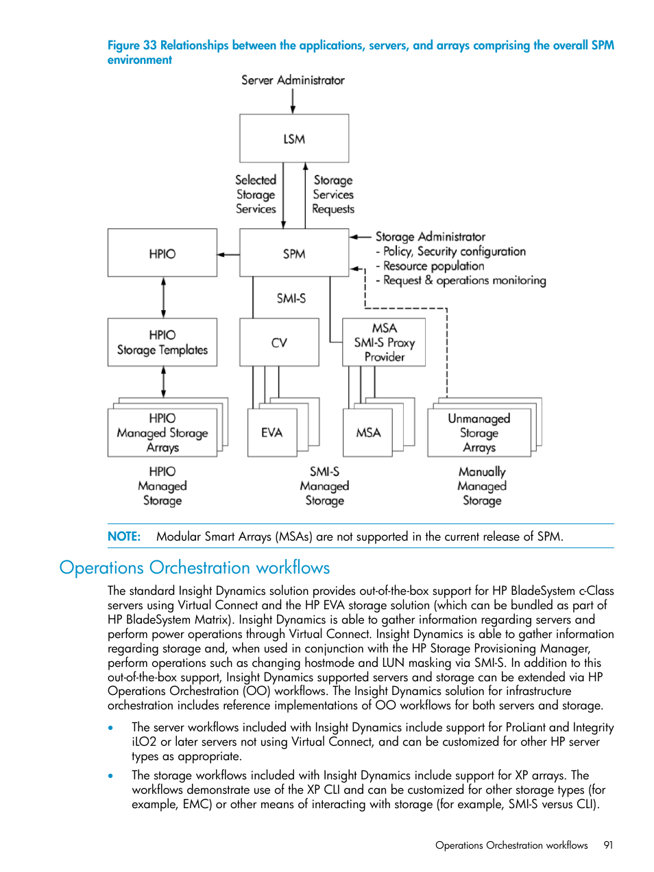 Operations orchestration workflows | HP Matrix Operating Environment Software User Manual | Page 91 / 136