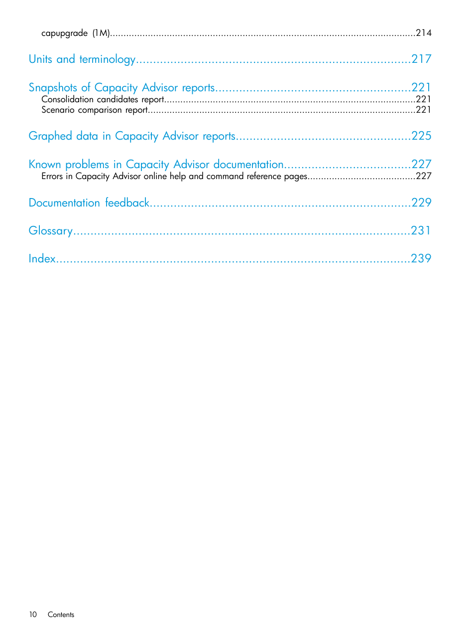 HP Matrix Operating Environment Software User Manual | Page 10 / 245